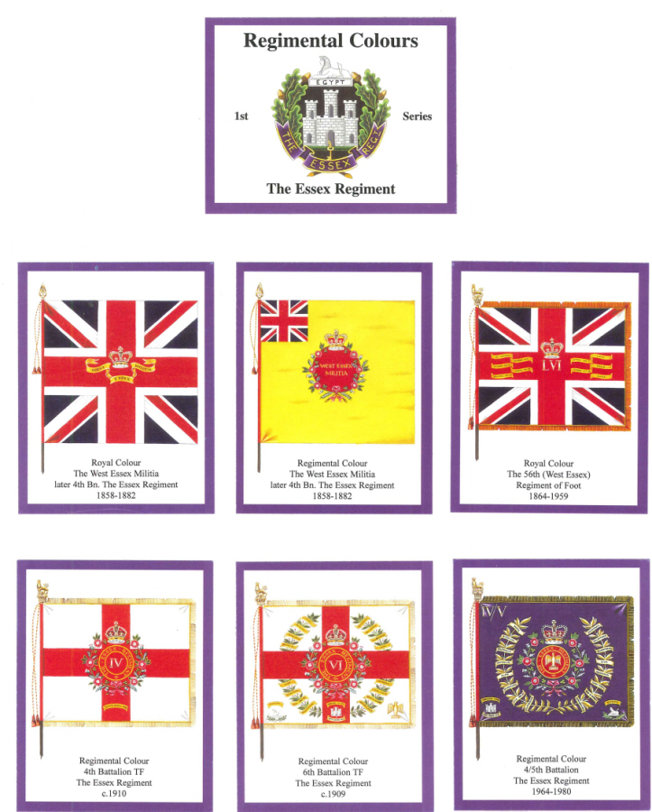 The Essex Regiment - 'Regimental Colours' Trade Card Set by David Hunter